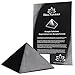 Heka Naturals Polished Shungite Pyramid 2 Inches, Contains Fullerenes for EMF Protection | Authentic Anti-Radiation Shungite Stone Figures from Karelia, Russia | 2 Inch Pyramid, Polished