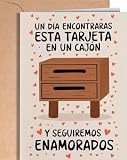 Tarjeta de Aniversario para Hombre, Mujer - Tarjeta de Aniversario Graciosa para Marido, Novio, Novia - Tarjeta de San Valentín para Pareja - Regalo de Feliz Aniversario para él o ella - EU 45