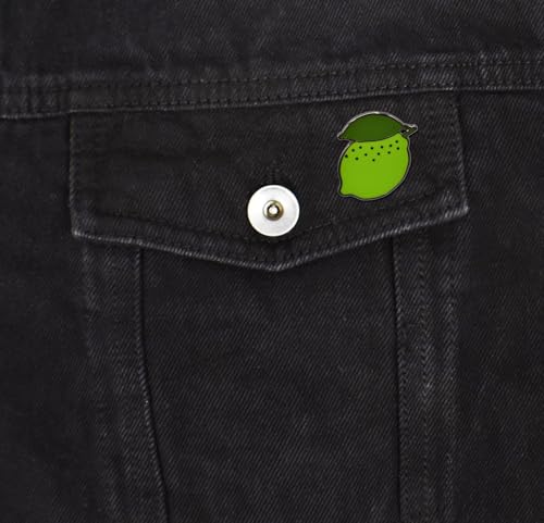 Broche en émail dur citron vert, l'idée cadeau originale pour amateur de mode