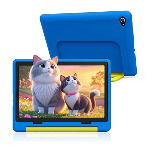 Immagine prodotto: Tablet Bambini 10 Pollici Bambini Tablet HD Schermo IPS 1280 * 800 Tablet Touch per bambini Android 14 Octa-Core 8GB+64GB espandibile fino a 1TB Controllo Parentale 5MP+8MP WiFi 6 BT 5.3 (blu)
