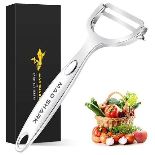 MAD SHARK Ultra Sharp vegetable peelers for kitchen – 10...