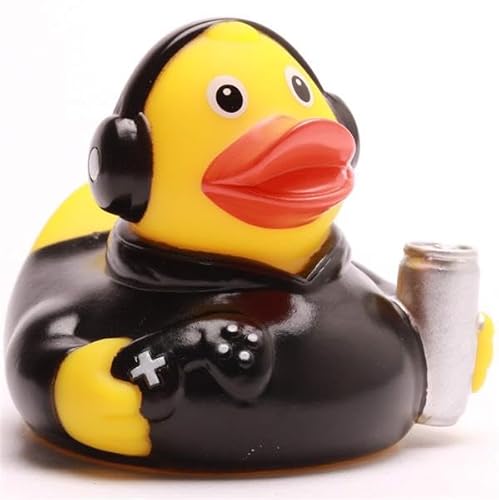 Duckshop I Canard de bain Gamer I Canard de bain couineur I Canard de bain L : 8,5 cm I Cadeau pour les joueurs I Cadeau pour les collectionneurs I