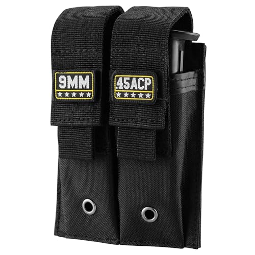 Raiseek Molle Double Pistol Mag Pouch Single and Double Stack Magazine Holster