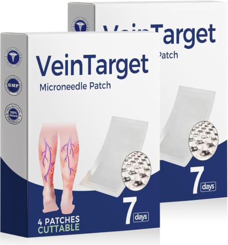 Vein Target Microdarts Patches for Legs,Relieve Leg Discomfort, Improves Blood Circulation, Natural Ingredients Leg Support for All Skin Types-2Pack