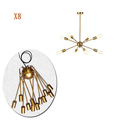 Lustre moderne doré à 12 lumières E27 pour plafond chic - 4