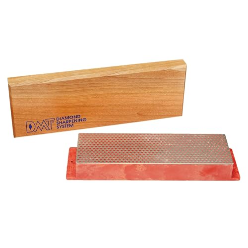 DMT (Diamond Machining Technology) 8-in. Diamond Whetstone Bench Stone, Fine Grit Sharpener with Hardwood Box (W8F), One Size