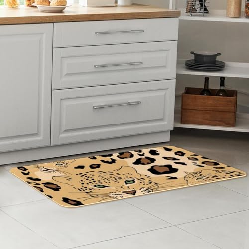 Tapete de cocina de 2 piezas antideslizante, alfombrilla lavable que elimina suelos mojados 7