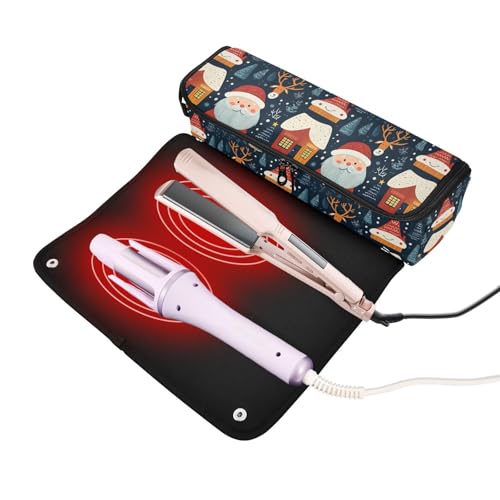 Bolsa de viaje para herramientas de cabello con protección resistente al calor y organizador portátil miniatura 2