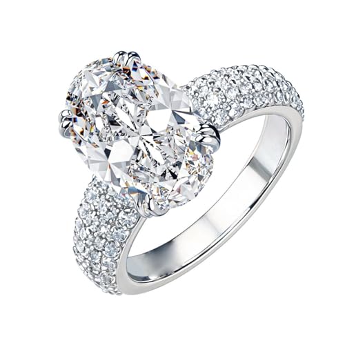 TUSRORSU 4.5CT ���A�b�T�i�C�g����w�� �����p D�J���[ VVS1 �N�����e�B �I�[�o���_�C�������h�����O 925�X�^�[�����O�V���o�[ �v���~�X �u���C�_�������O �T�C�Y5-9, 6, �V���o�[, ���A�T�i�C�g