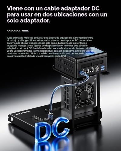 Chasis eGPU Oculink AOOSTAR EG01 con soporte modular de aluminio 4