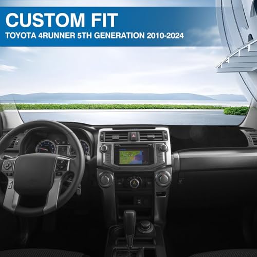 image for KUST Black Dash Cover for Toyota 4Runner 2010-2024 Non-Slip Dashboard 