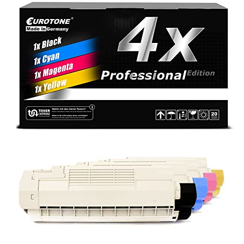 Lot de 4 toners Oki C610 pour imprimer vos dossiers de présentation au bureau sans interruption