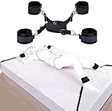 Sex Tie Down for Queen Size Bed Straps Under Mattress for King Bed Bondage Restraints Kit for Couples Neck to Wrist Sex Bondage Bed Set BDSM Restraints Sex Gear Sweater Yoga U8Z2