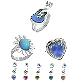 3 verschiedene Form: Gitarre, Sonne, Herzform, Insgesamt 3 verschiedene Ringe. Egal, ob Sie es alleine tragen, um es zu glänzen, oder mit anderen Ringen kombinieren, Sie werden außergewöhnlich stilvoll und individuell.