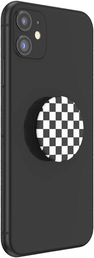 PopSockets PopTop (Top only. Base Sold Separately) Swappable Top Phone Grip Base - Checker Black PopTop