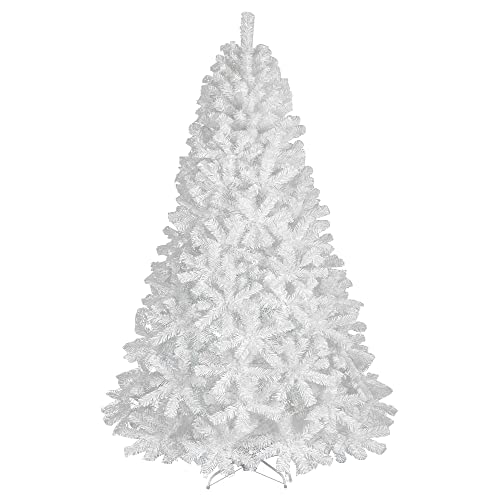 Joy-Tech 8Ft White Christmas Tree, Automatic Open,Premium Hinged Artificial Christmas Pine Tree With 1700 Branch Tips And Metal Base For Home, Office, Party Holiday Decoration(8Ft) #TOP27