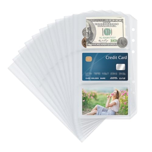 �}���`�R���p�[�g�����g �t�@�X�i�[�t���N���A�o�C���_�[�|�P�b�g�X���[�u 6�����OA6�o�C���_�[�p - �����W�b�p�[�|�[�` ���� �ߖ� �\�Z�o�C���_�[ �}�� �l�ߑւ��J�[�h �y�[�W�v���e�N�^�[ ���[�Y���[�t�o�b�O (3�|�P�b�g)