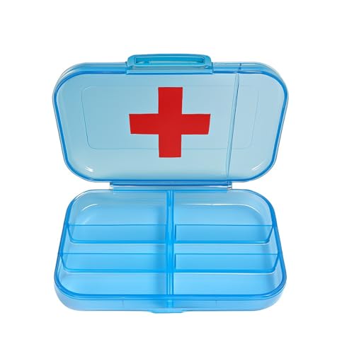 Porta Comprimidos 8 Compartimentos – Estojo Organizador de Remédios, Suplementos e Vitaminas. V&D-Digital