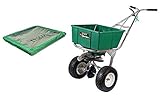 Lesco 101186 High Wheel Walk-Behind Fertilizer Spreader Plus Hopper Cover (Bundle)