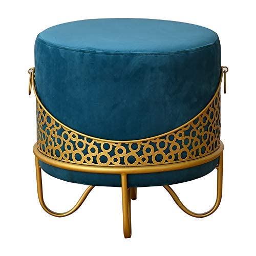 Tabouret de maquillage de luxe avec cadre inox et assise canapé raffinée