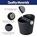 4.8 Inch Black Coffee Knock Out Box,Shock-Absorbent Coffee Grind Container,Espresso Grounds Bin with Removable Metal Knock Bar and Non-Slip Base,Barista Style Coffee Machine Accessories