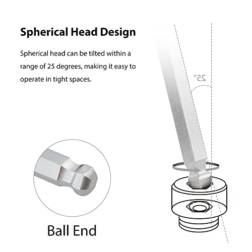 Allen Wrench Set, 36 Pieces Of Hex Key Set, Long Arm Ball End Hex Wrench Set, Inch 13Pcs (3/64-3/8 Inch)/ Metric 13Pcs (1.27-10Mm) /T Handle 9Pcs (T10-T50) For Diy, Electrical Engineering Etc #TOP2