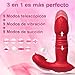 Vibradorador mujer juguetes eróticos Estimulador de succionador clítoris femenino juguetes eróticos para pareja sexuales Vibrador de clítoris 9X9X9 modos con control remoto(rojo)