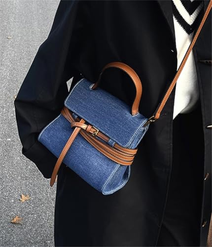 Stylish Denim Handbag Purse for Women Small Y2k Shoulder Crossbody Bag Designer Canvas Top Handle Satchels 20252