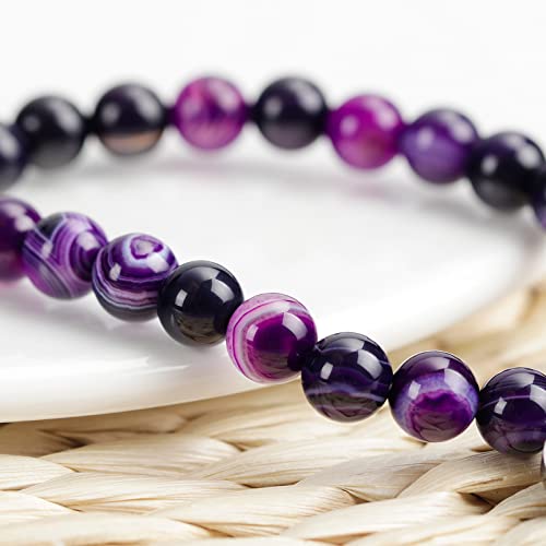 Llama Gifts for Women No Prob-Llama Bracelet,Purple Agate Beads Llama Charm,Llama Birthday Gift Alpaca Gifts for Llama Lovers2