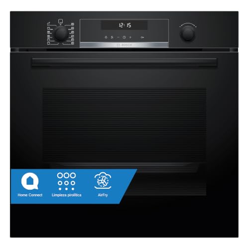 Bosch, Horno Multifunción, Serie 6, Pirólisis, AirFry, negro, HBG578EB7