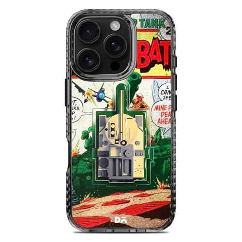 Image of DailyObjects Tank Combat Stride 2.0 Magnetic Case Cover Compatible with iPhone 16 Pro Max | Wireless Charging Slim Back Cover | 2 Layer Edge Protection & Shockproof