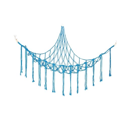 Organizador De Juguetes De Malla For Habitación Infantil, Almacenamiento De Animales, Regalo De Cumpleaños Y Navidad, Estilo Bohemio carillón Viento(Sky Blue)