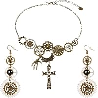 XIHIRCD 3uds Juego de Accesorios Steampunk, Incluye Collar