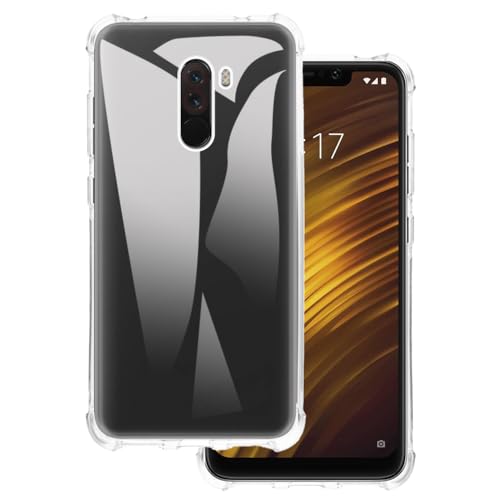 OAGELIM �P�[�X Xiaomi Pocophone F1 �Ƃ̌݊������� Case �ϏՌ�TPU�\�t�g�t���L�V�u���W�F���ی�d�b�J�o�[ �σX�N���b�`���~���^���[���x���̑ϗ��� (�N���A)