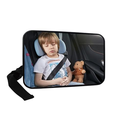Car Mirror for Baby Safety Seat - 360° Rotatable Rear View Mirror With Easy Installation, Suction Cup or Clamp, Wide Angle View for Safe and Clear Reflection to Monitor Back Seat