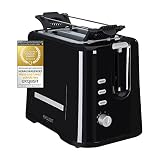 Exquisit Toaster TA 3102 swi | Zentrierfunktion | 6 Bräunungsstufen | Brötchenaufsatz