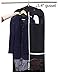SLEEPING LAMB 60'' Gusseted Garment Bags for Travel Breathable Dress Bags for Gowns Long with Two Mesh Pockets, Black