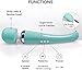 Cordless Wand Massager - Therapeutic Personal Massager - 8 Speeds 20 Vibrating Patterns - USB Rechargeable - Handheld Cordless and Powerful - Wand Massager for Muscle Aches - Sports Recovery-Turquoise