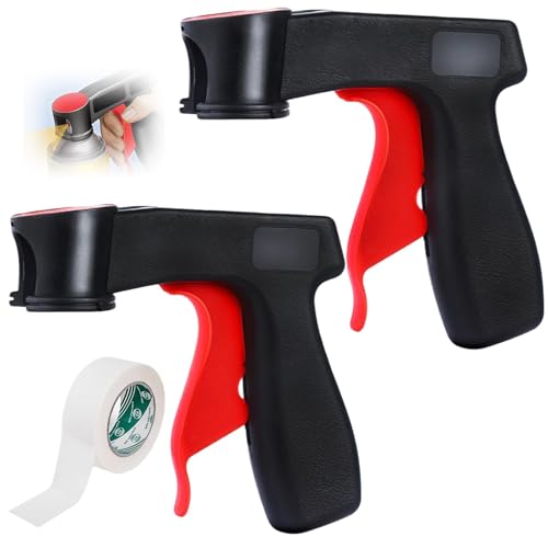 Image of 2 Pcs Spray Can Trigger Handle, Instant Aerosol Trigger Handle, Aerosol Spray Can Nozzles Pistol Grip Trigger Aerosol Grip Spray Paint Sprays Adaptor Grip, Fits All Standard Spray Cans