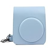 CAIUL Compatible Comprehensive Protection Mini 70 Case Bag with Soft PU Leather Material for Fujifilm Instax Mini 70 Camera - Blue