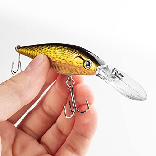 Fishify® Angelköder 5 Stück - Hartplastik Wobbler Kunstköder Set perfekt für Hecht, Barsch & Zander | Angelzubehör mit… – Bild 4