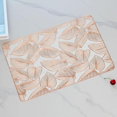 Set de table en PVC or rose lavable et durable dimensions 45 x 30 cm - 2