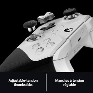 Xbox Elite Series 2 Core Wireless Gaming Controller (2025) – White – Xbox Series X|S, Xbox One, Windows PC, Android, and iOS - Elite Series 2 Edition