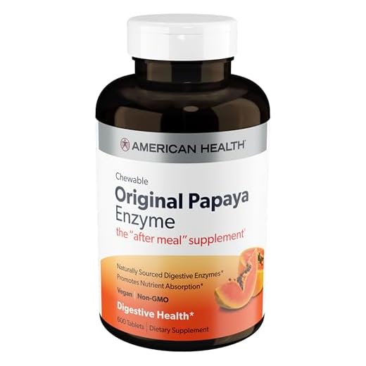 American Health Original Papaya Digestive Enzyme Chewable Tablets - Promotes Nutrient Absorption and Helps Digestion - 600 Count (200 Total Servings)