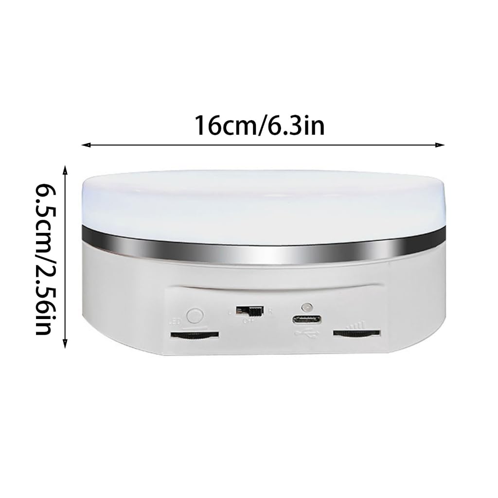 Présentoir Lumineux télécommandé Plateau tournant Support d'affichage Rotatif pour Support de Lampe LED