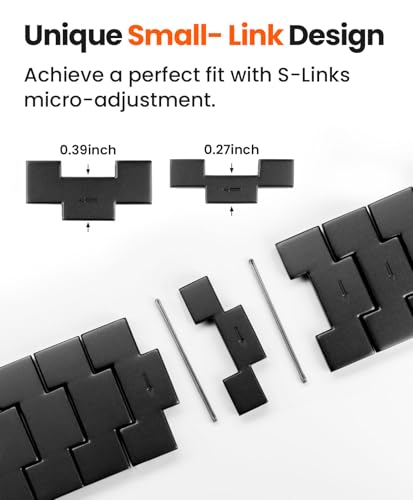 Image of Titanium Watch Band Compatible with Apple Watch Ultra 3 & Ultra 2 1 49mm - 26mm Wide-Body Metal Apple Watch Ultra Band with Scratch Resistant DLC Coating for men - CRNS01 Business Series