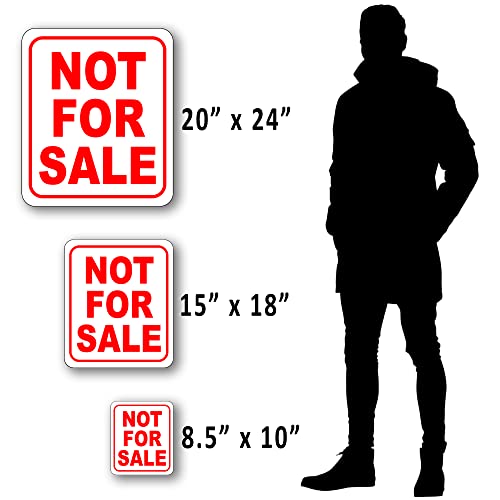 Not For Sale Sign - By Work House Signs - No Returns, No Refunds, Business & Store Signs, Returns and Refunds - Aluminum Signs for Business, Indoor and Outdoor Aluminum Signs 8.5\" x 10\"