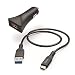 Produktbild Hama Kfz-Ladeset, USB Type-C, 3 A, Ladegerät QC 3.0 + USB-C-Kabel, 1,5m, Schwarz