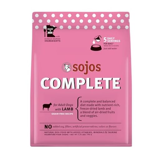 Sojos Complete Lamb Recipe Adult Grain-Free Freeze-Dried Raw Dog Food, 1.75 Pound Bag