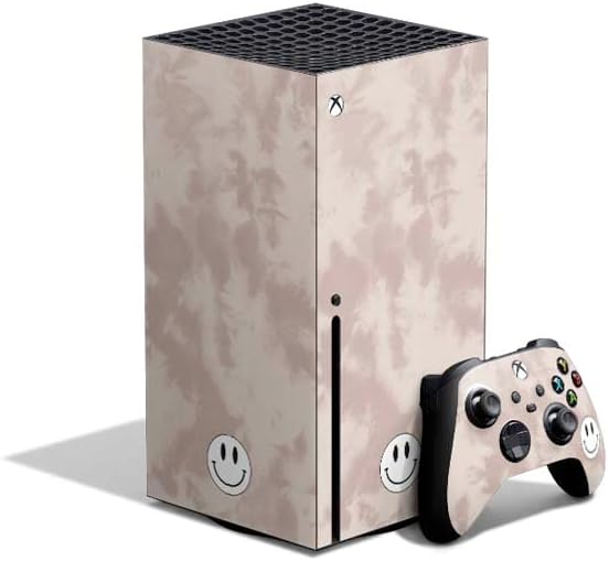 Skinit Decal Gaming Skin Compatible with Xbox Series X Bundle - Taupe Tie Dye Design